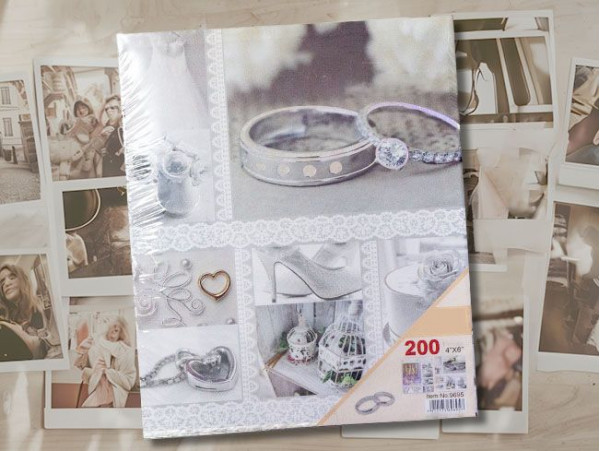 (60037) Фотоальбом на 200 фото 10х15 см «Свадебный»