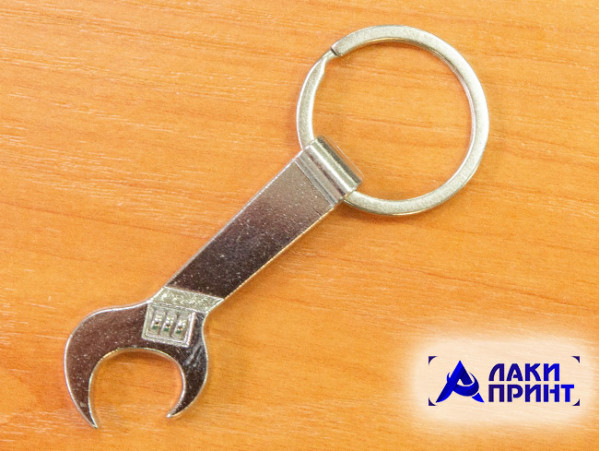 20146 Брелок-открывашка «Разводной ключ», металл,  2,1х5,7 см