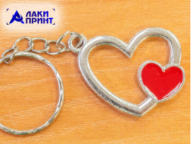 20154 Брелок для ключей «Двойное сердечко», металл, 2,6х3 см 20154 Брелок для ключей «Двойное сердечко», металл, 2,6х3 см