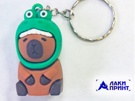 20159 Брелок для ключей «Копибара», резина, 4,4х2,8х2,2 см