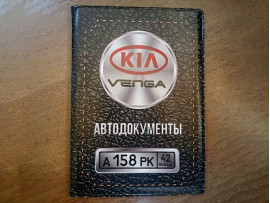 Пластиковая обложка для автодокументов с 2 линзами