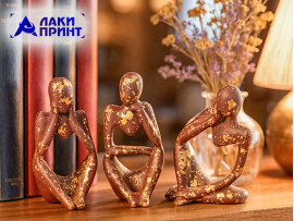 (20123) Композиция «Трилогия мысли», окрашенный гипс