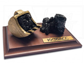 Сувенир малый «Ковш с углем» на подставке, 12х8,5х5,5см