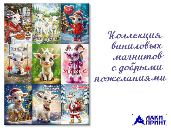 (32394) Коллекция виниловых магнитов «С Новым годом!» (9 шт)