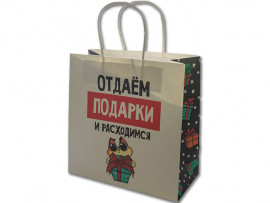 Пакет подарочный «Отдаём подарки», 22×22×11см
